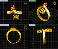 LR92465- Jewelry CAD Design -Rings, Fancy Collection