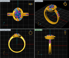 LR92495- Jewelry CAD Design -Rings, Fancy Collection