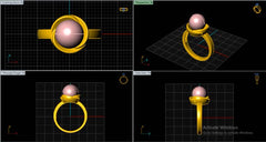 LR91970- Jewelry CAD Design -Rings, Fancy Collection, Pearl Collection