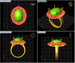 LR92398- Jewelry CAD Design -Rings, Fancy Collection, Pearl Collection