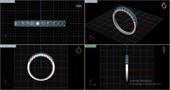 LR91995- Jewelry CAD Design -Rings, Half Eternity Rings, Wedding Rings