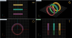 LR92185- Jewelry CAD Design -Rings, Half Eternity Rings, Wedding Rings