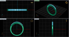 LR92201- Jewelry CAD Design -Rings, Half Eternity Rings, Wedding Rings