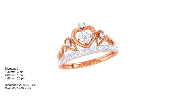 LR90020- Jewelry CAD Design -Rings, Heart Collection, Light Weight Collection