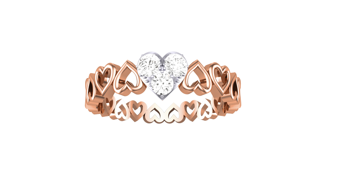 LR90697- Jewelry CAD Design -Rings, Heart Collection, Light Weight Collection