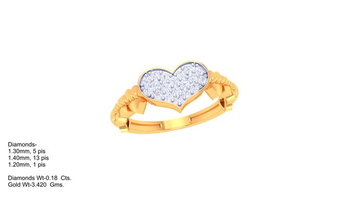 LR91219- Jewelry CAD Design -Rings, Heart Collection