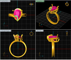 LR92473- Jewelry CAD Design -Rings, Solitaire Rings, Fancy Collection, Fancy Diamond Collection