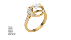 LR90004- Jewelry CAD Design -Rings, Solitaire Rings, Fancy Collection, Light Weight Collection