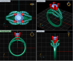 LR92286- Jewelry CAD Design -Rings, Solitaire Rings, Fancy Collection