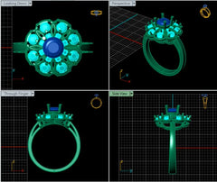 LR92309- Jewelry CAD Design -Rings, Solitaire Rings, Fancy Collection