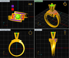 LR92420- Jewelry CAD Design -Rings, Solitaire Rings, Fancy Collection