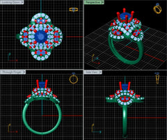 LR92432- Jewelry CAD Design -Rings, Solitaire Rings, Fancy Collection