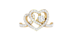 LR90001- Jewelry CAD Design -Rings, Solitaire Rings, Heart Collection, Light Weight Collection