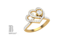 LR90001- Jewelry CAD Design -Rings, Solitaire Rings, Heart Collection, Light Weight Collection