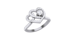 LR90001- Jewelry CAD Design -Rings, Solitaire Rings, Heart Collection, Light Weight Collection